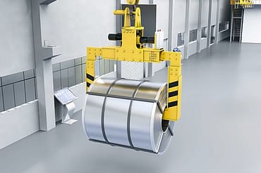 Clamping of steel coils